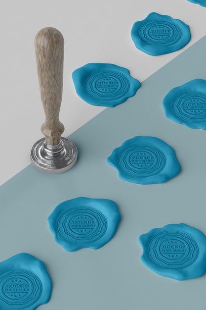 Composition Of Mock-Up Seal For Envelope Psd