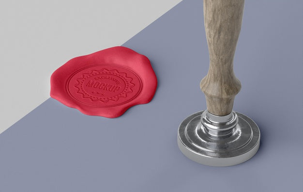 Composition Of Mock-Up Seal For Envelope Psd