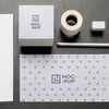 Composition Of Mock-Up Stationery On Wood Psd