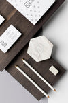 Composition Of Mock-Up Stationery On Wood Psd