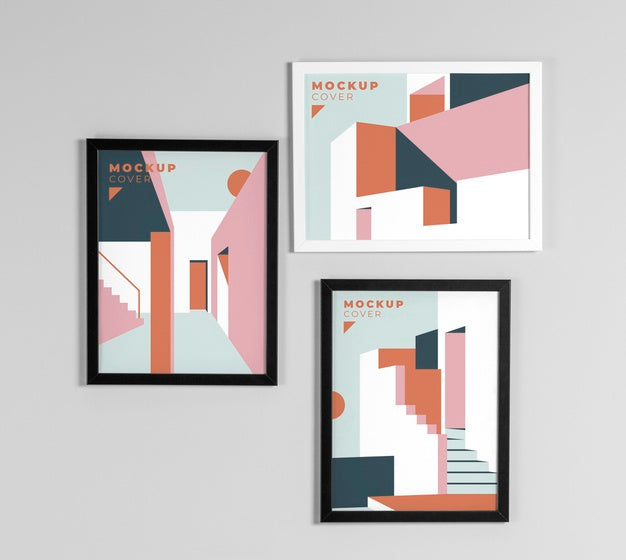 Composition Of Modern Mock-Up Frames Psd
