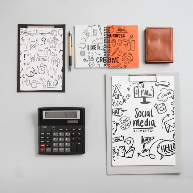 Composition Of Office Elements Psd