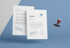 Composition Of Paper And Seal Mock-Up Levitating Psd