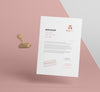 Composition Of Paper And Seal Mock-Up Psd