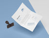 Composition Of Paper And Seal Mock-Up Psd