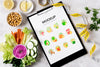 Composition Of Snacks With Clipboard Mock-Up Psd