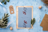 Composition Of Wedding Elements With Card Mock-Up Psd