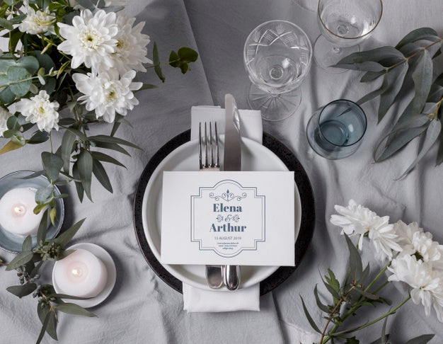 Composition Of Wedding Mock-Up Cards Psd