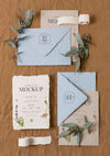 Composition Of Wedding Mock-Up Cards Psd