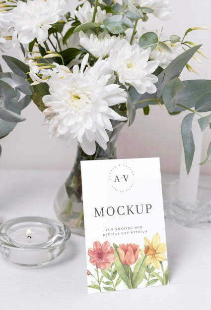 Composition Of Wedding Mock-Up Cards Psd