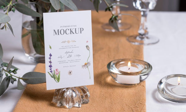Composition Of Wedding Mock-Up Cards Psd