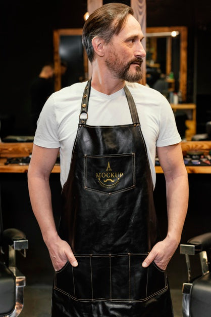 Composition With Barber Shop Mock-Up Psd