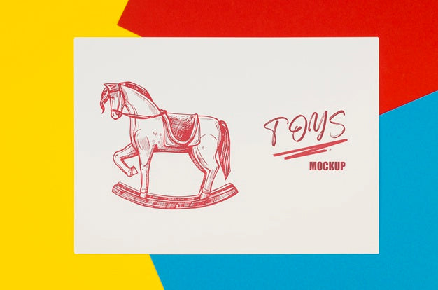 Composition With Card Mock-Up On Colorful Background Psd