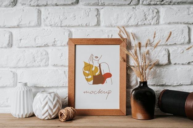 Composition With Mock-Up Frame Indoors Psd