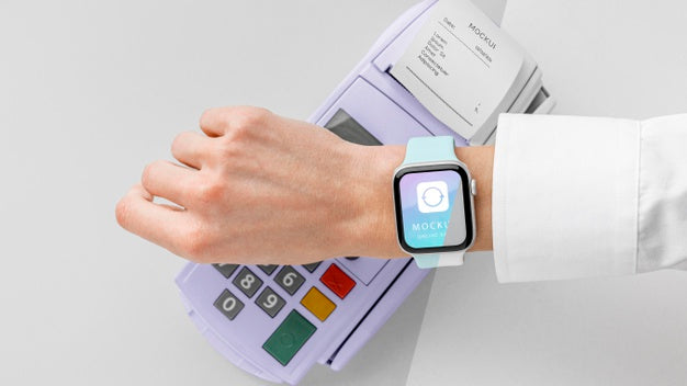 Composition With Smartphone Payment App Mock-Up Psd