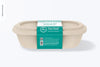 Compostable Food Container Mockup, Front View Psd