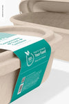 Compostable Food Containers Mockup, Close Up Psd