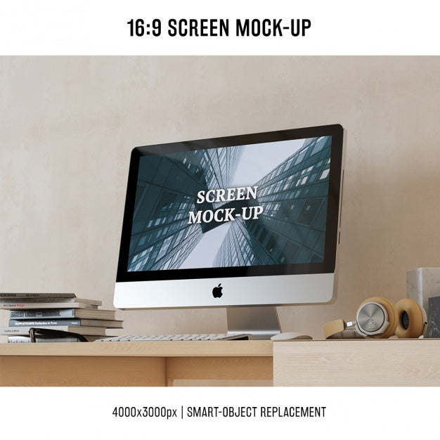 Computer Mock Up Design Psd