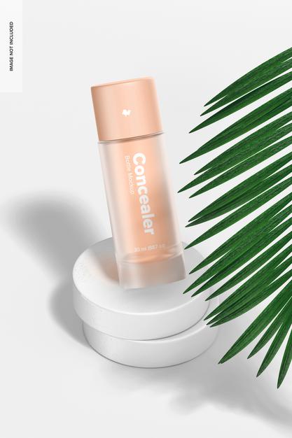 Concealer Bottle Mockup, Leaned Psd