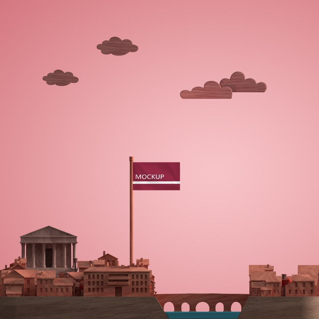 Concept Of Cities World Day 3D Building Miniature Psd