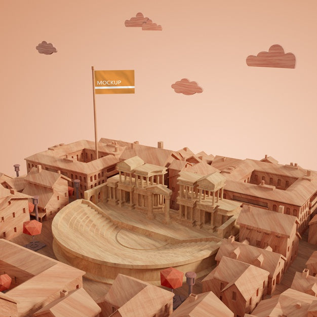 Concept Of Cities World Day 3D Building Psd