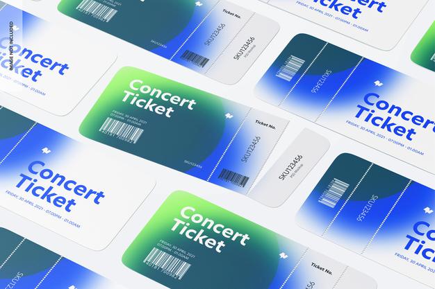 Concert Tickets Mockup Psd