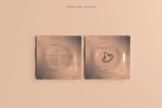 Condom Packaging Mockup Psd