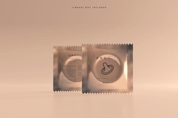 Condom Packaging Mockup Psd