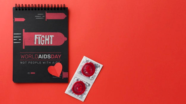 Condoms And Notebook Frame Psd