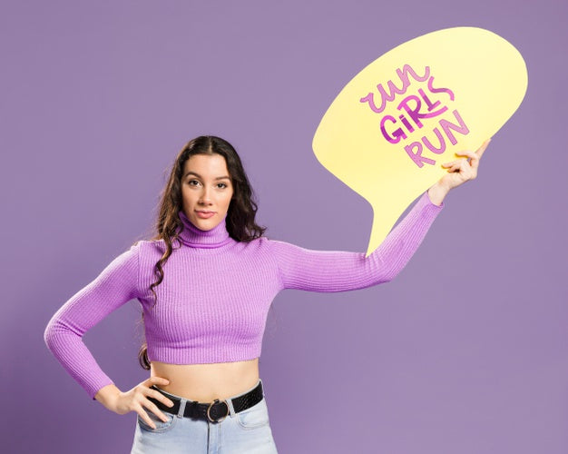 Confident Model With Mock-Up Psd