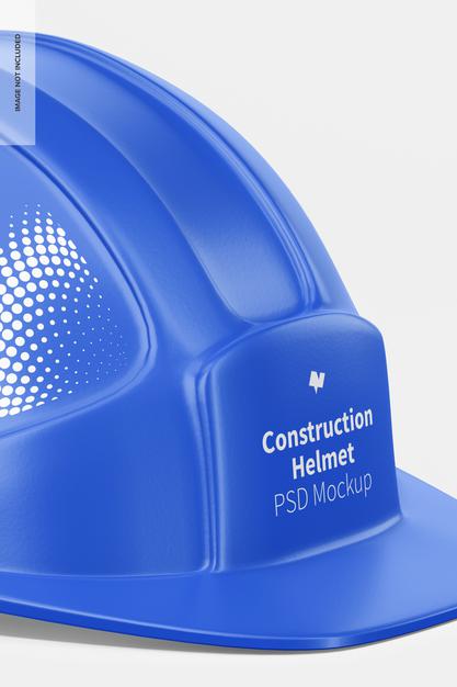 Construction Helmet Mockup, Close Up Psd