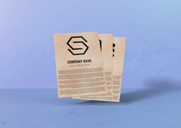 Contract Mock-Up Paper And Space For Company Logo Psd