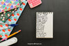 Cool Composition With Notebook And School Materials Psd