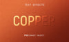 Copper Text Effect Mockup Psd
