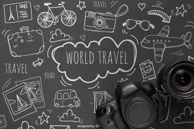 Copy-Space Camera For Photos Psd