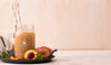 Copy Space  Peaches Smoothie Healthy Beverage Psd