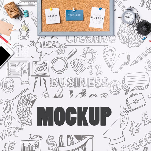 Copy-Space Sticky Notes With Reminders Psd