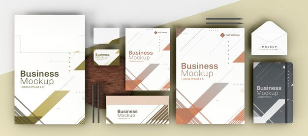 Copy Space Various Stationery Office Items Flat Lay Psd