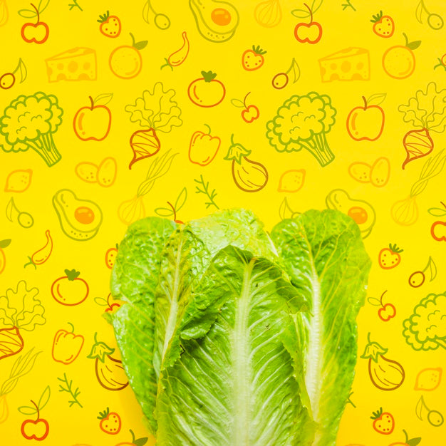 Copy-Space With Fresh Salad Mock-Up Psd