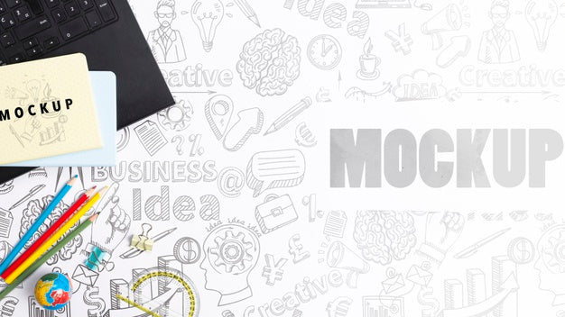 Copy-Space Workspace Concept With Laptop Psd