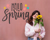 Copyspace Mockup For Spring Sale With Attractive Woman Psd