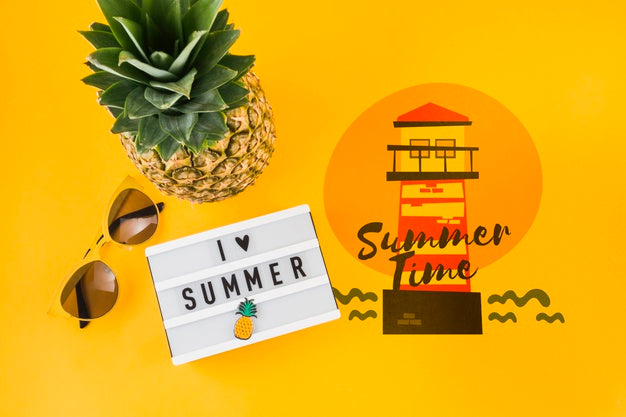 Copyspace Mockup For Summer Concepts Psd