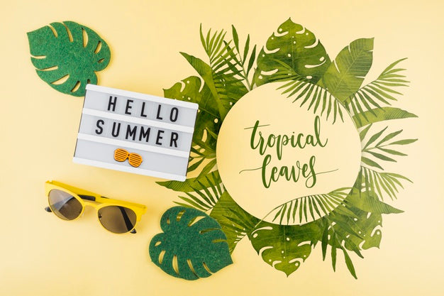 Copyspace Mockup For Summer Concepts Psd