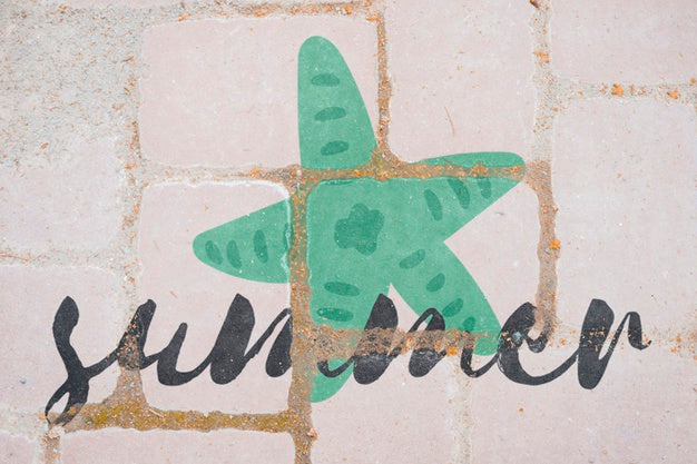 Copyspace Mockup On Wall For Summer Lettering Psd