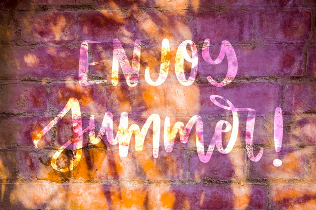 Copyspace Mockup On Wall For Summer Lettering Psd