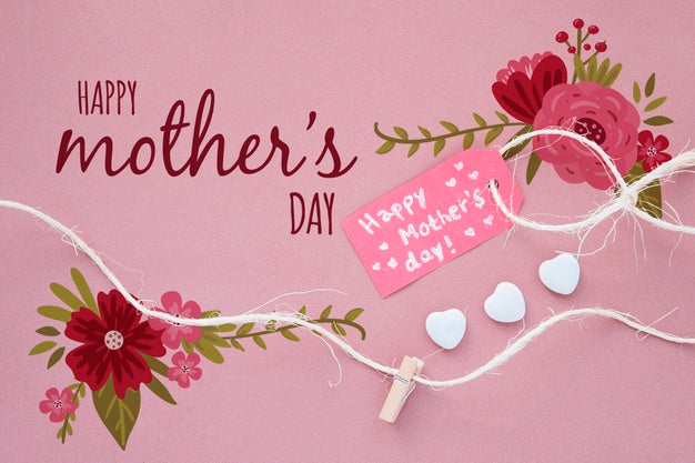 Copyspace Mockup With Flat Lay Mothers Day Composition Psd