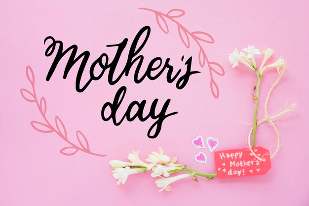 Copyspace Mockup With Flat Lay Mothers Day Composition Psd