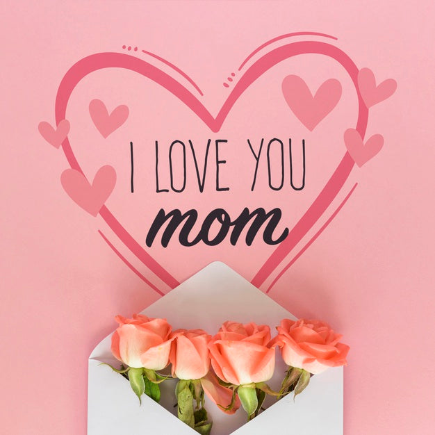 Copyspace Mockup With Flat Lay Mothers Day Composition Psd