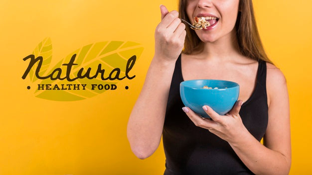 Copyspace Mockup With Healthy Food Concept Psd