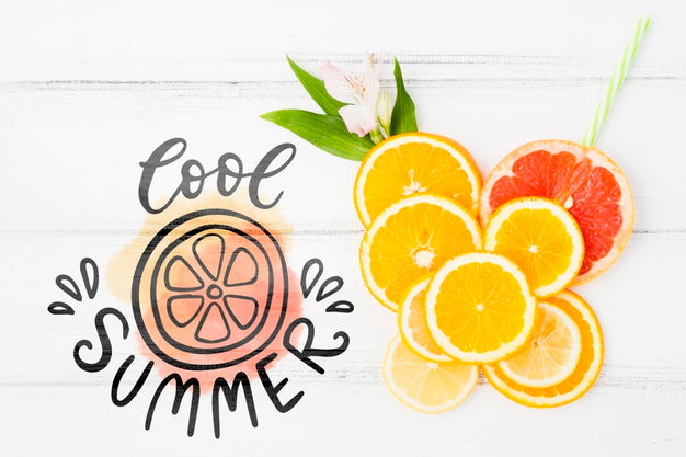 Copyspace Mockup With Summer Concept Psd